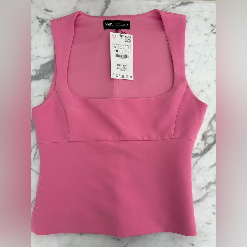 Zara Pink Fitted Bustier Tank Top
Small
Pink
NWT
